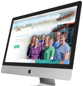 Pediatric clinic website design by Hatcher Designs, Wasilla, Alaska